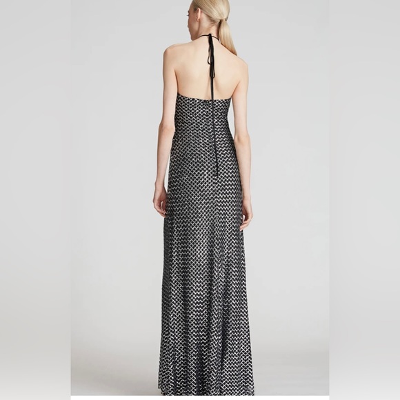 HALSTON Zhi Sequin Halter Gown - Picture 2 of 5